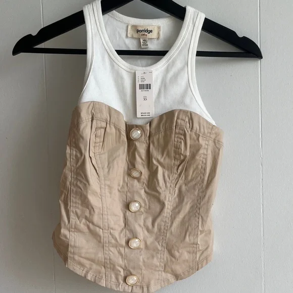Anthropology Porridge Clothing Corset Tank NWT - Picture 3 of 6